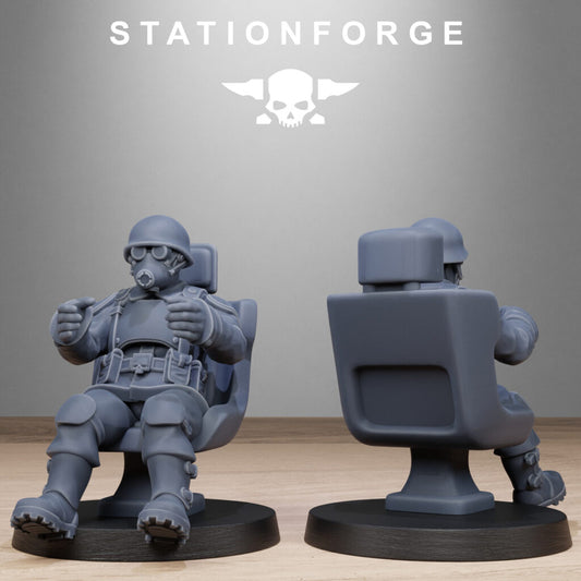 Imperial Army Free Guard Pilot Commander, proxy miniature, character, 28mm heroic scale unpainted resin