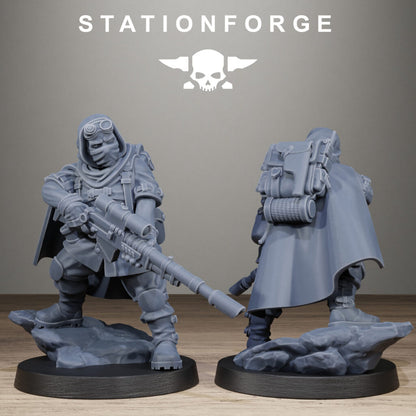 Imperial Army Free Guard Siege Infantry, proxy miniature, 28mm heroic scale unpainted resin, view 8