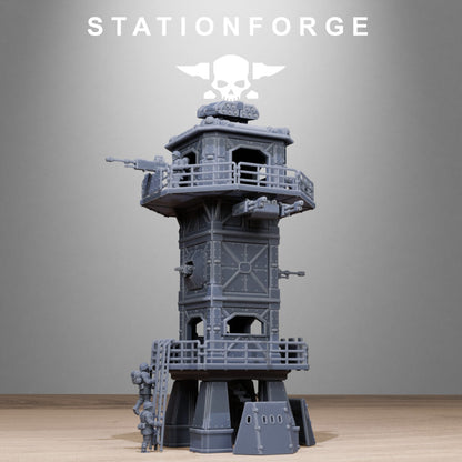 Imperial Army Free Guard Tower, proxy miniature, infantry, 28mm heroic scale unpainted resin, view 2