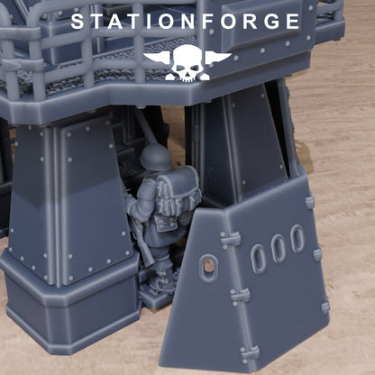 Imperial Army Free Guard Tower, proxy miniature, infantry, 28mm heroic scale unpainted resin, view 8