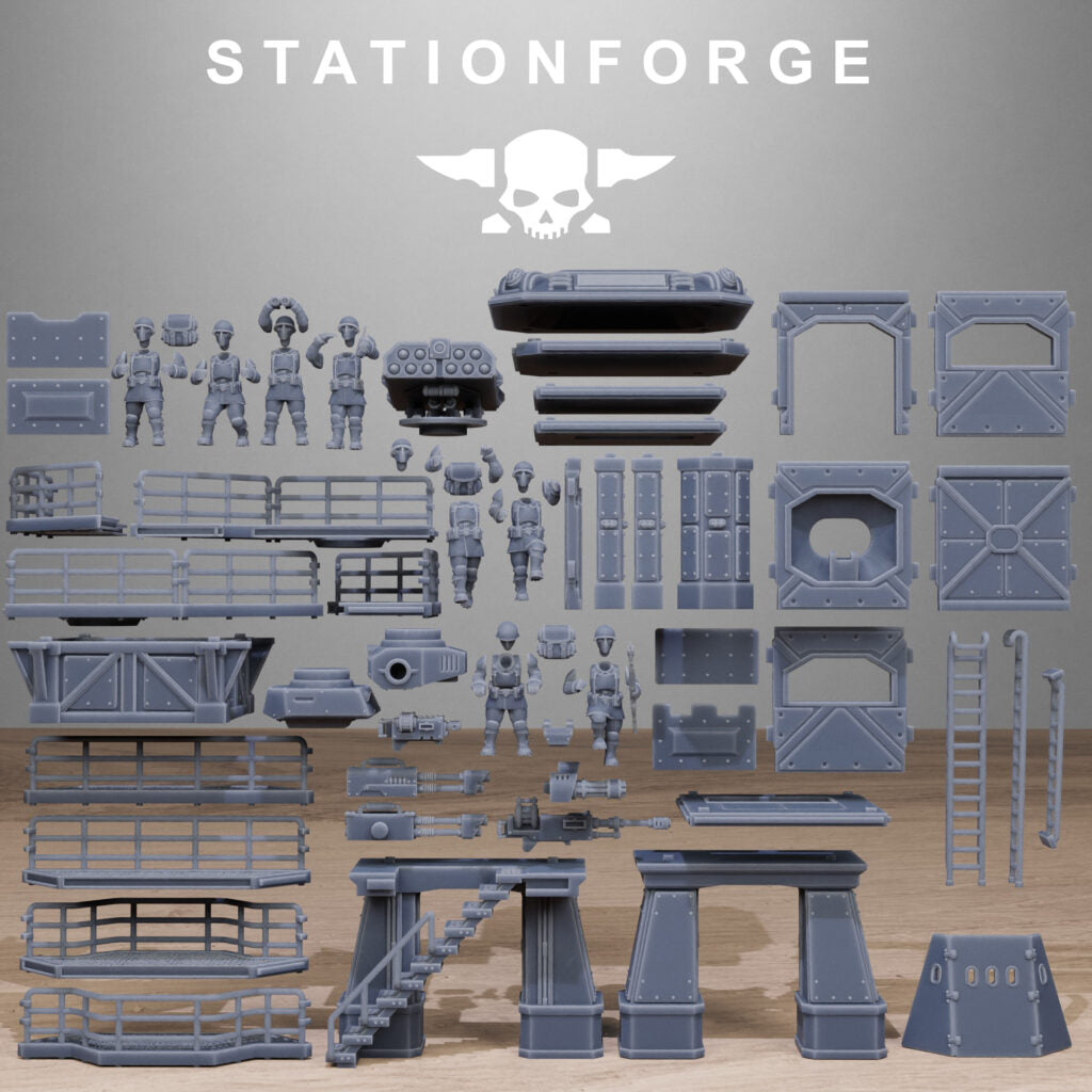 Imperial Army Free Guard Tower, proxy miniature, infantry, 28mm heroic scale unpainted resin, view 9