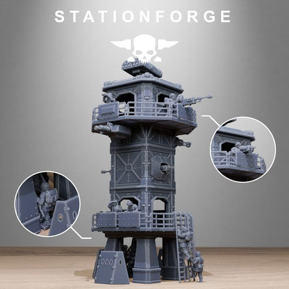 Imperial Army Free Guard Tower, proxy miniature, infantry, 28mm heroic scale unpainted resin, view 10