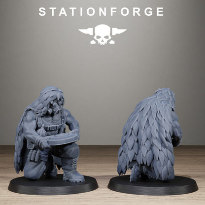 Imperial Army Grim Guard Jungle Fighter Snipers, proxy miniature, scout, 28mm heroic scale unpainted resin, view 8