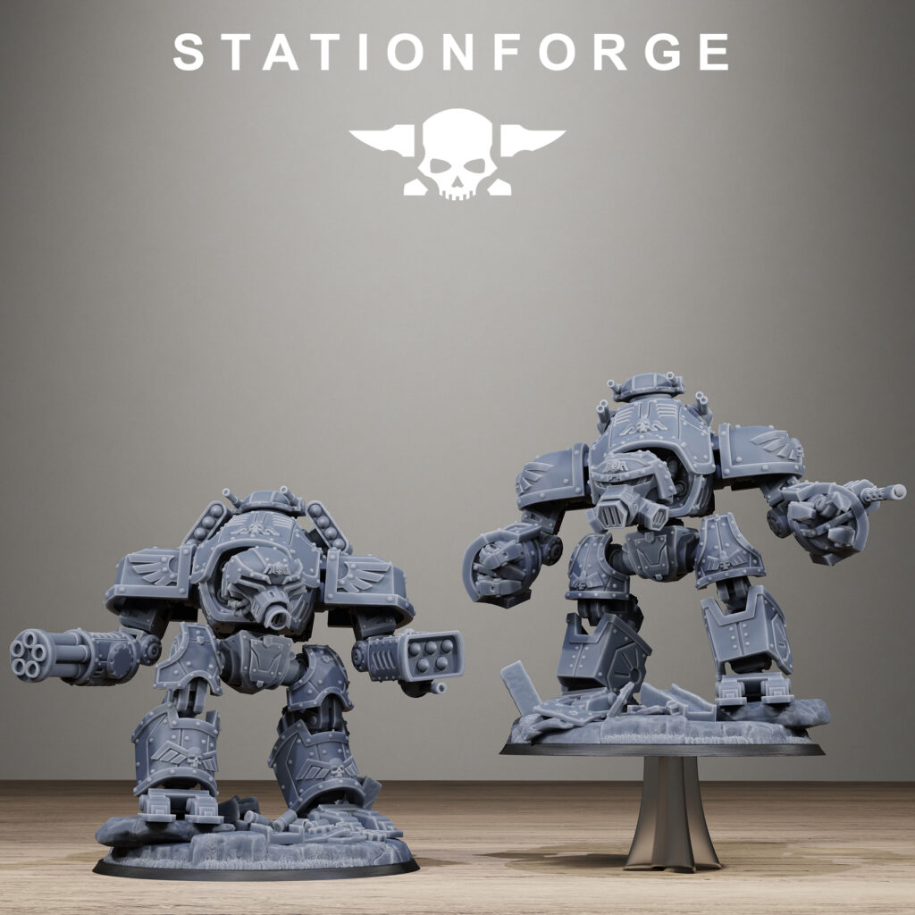 Imperial Army Grim Guard Mechguard, proxy miniature, infantry, 28mm heroic scale unpainted resin