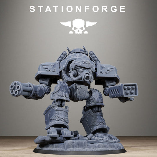 Imperial Army Grim Guard Mechguard, proxy miniature, infantry, 28mm heroic scale unpainted resin, view 2