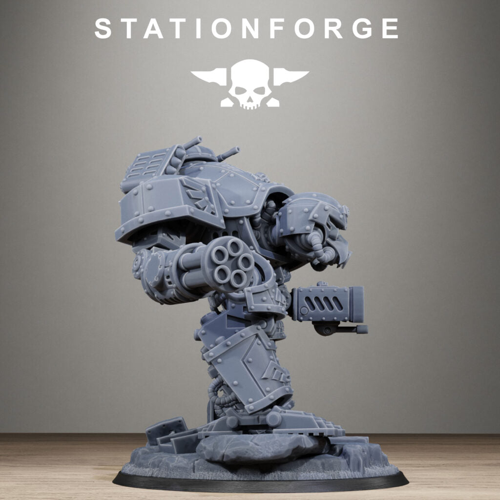 Imperial Army Grim Guard Mechguard, proxy miniature, infantry, 28mm heroic scale unpainted resin, view 7