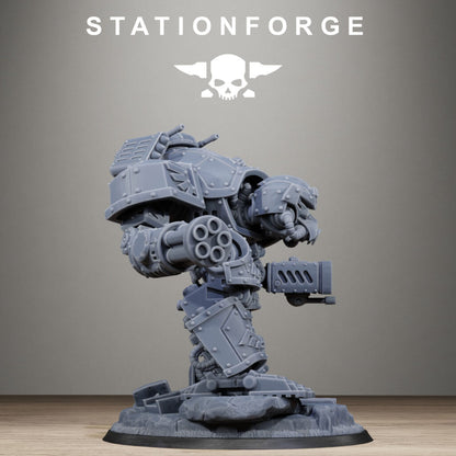 Imperial Army Grim Guard Mechguard, proxy miniature, infantry, 28mm heroic scale unpainted resin, view 7