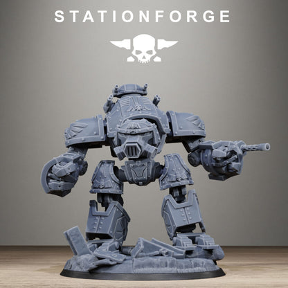 Imperial Army Grim Guard Mechguard, proxy miniature, infantry, 28mm heroic scale unpainted resin, view 9