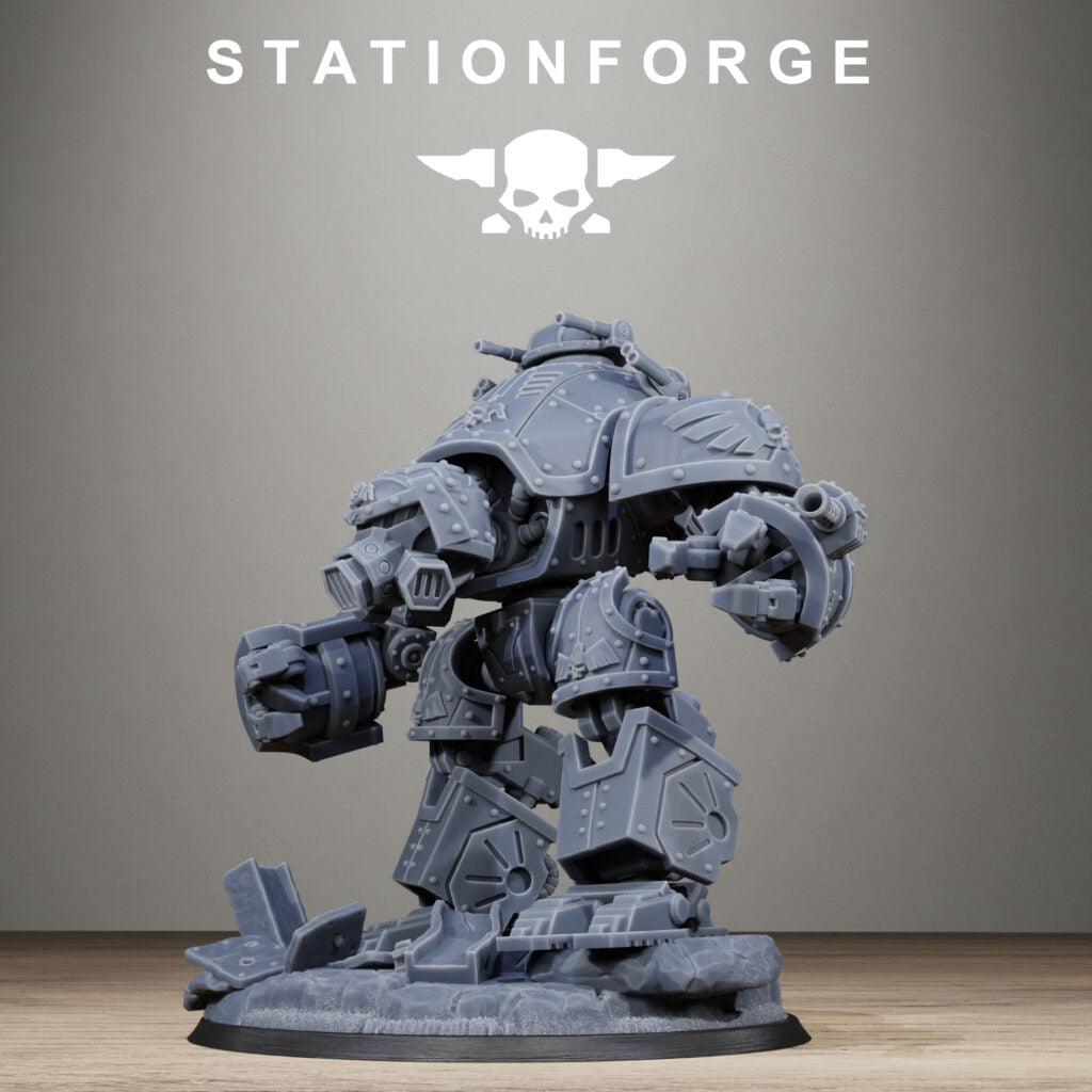 Imperial Army Grim Guard Mechguard, proxy miniature, infantry, 28mm heroic scale unpainted resin, view 10