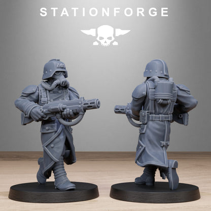 Imperial Army Grim Guard Shovel Trenches, proxy miniature, infantry, 28mm heroic scale unpainted resin, view 8