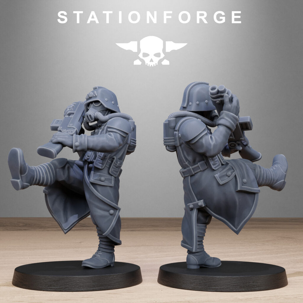 Imperial Army Grim Guard Shovel Trenches, proxy miniature, infantry, 28mm heroic scale unpainted resin, view 9