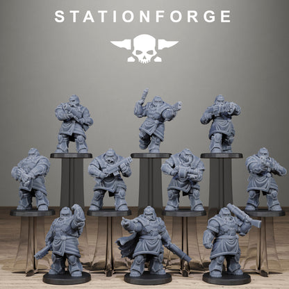 Imperial Army Grim Guard Skull Wardens, proxy miniature, infantry, 28mm heroic scale unpainted resin