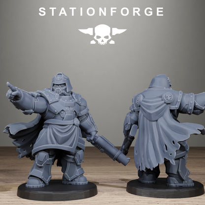 Imperial Army Grim Guard Skull Wardens, proxy miniature, infantry, 28mm heroic scale unpainted resin, view 6