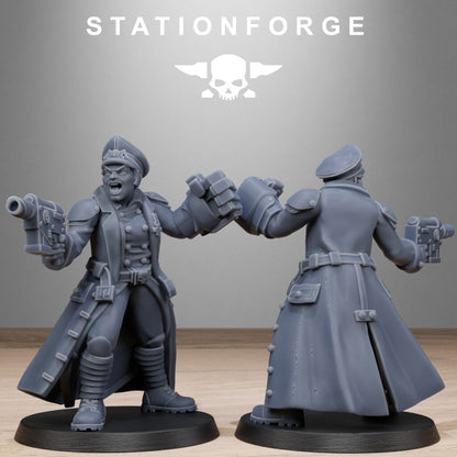 Imperial Army Grim Guard Steel Sisters, proxy miniature, infantry, 28mm heroic scale unpainted resin, view 9