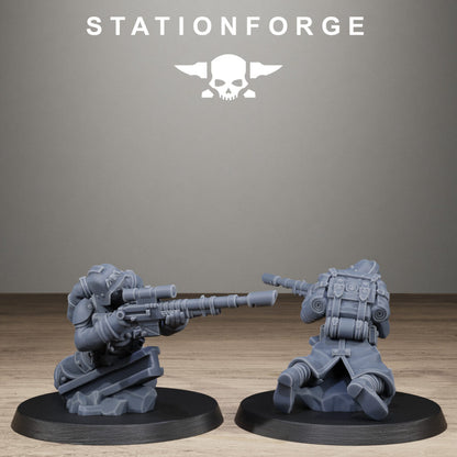Imperial Army Grim Guard Trench Raiders, proxy miniature, infantry, 28mm heroic scale unpainted resin, view 4