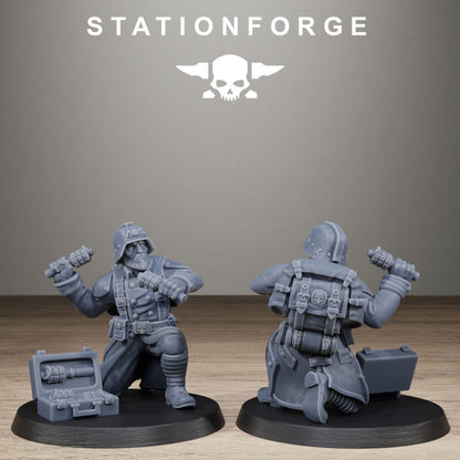 Imperial Army Grim Guard Trench Raiders, proxy miniature, infantry, 28mm heroic scale unpainted resin, view 10