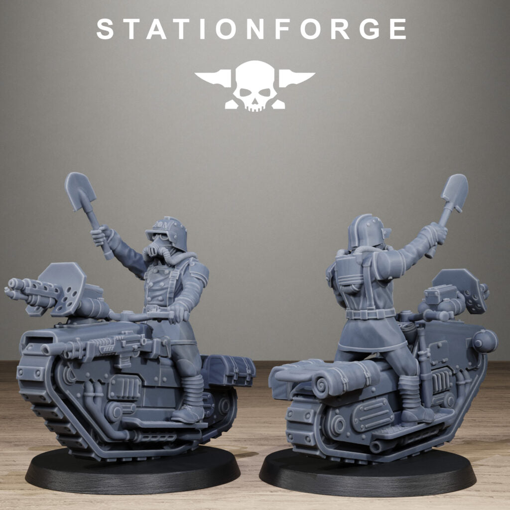 Imperial Army Grim Guard War Treader, proxy miniature, infantry, 28mm heroic scale unpainted resin, view 6