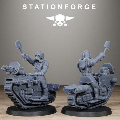 Imperial Army Grim Guard War Treader, proxy miniature, infantry, 28mm heroic scale unpainted resin, view 6