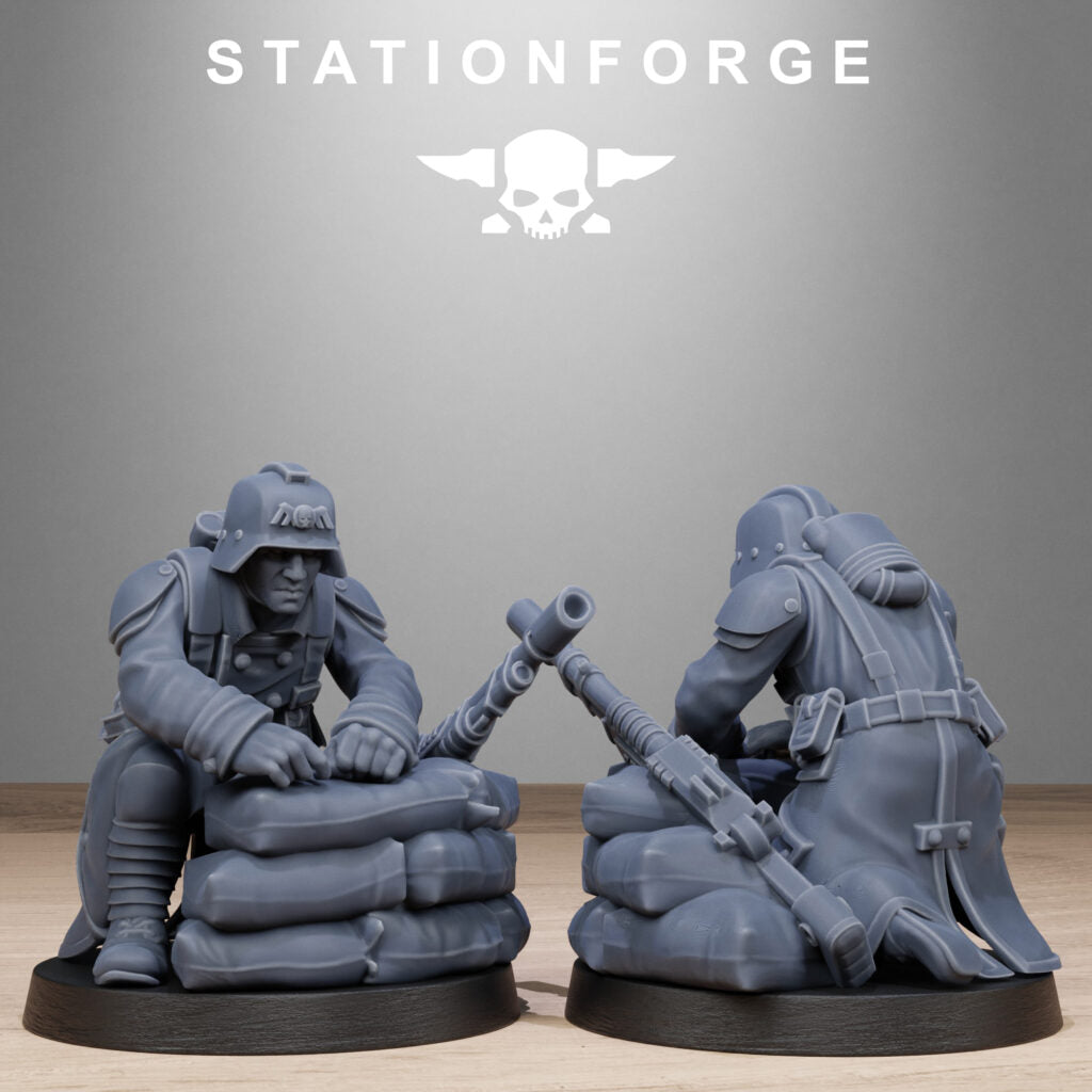 Imperial Army Grim Guard Battlefront, proxy miniature, infantry, 28mm heroic scale unpainted resin, view 5