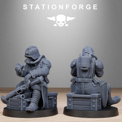 Imperial Army Grim Guard Battlefront, proxy miniature, infantry, 28mm heroic scale unpainted resin, view 6