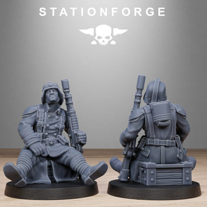 Imperial Army Grim Guard Battlefront, proxy miniature, infantry, 28mm heroic scale unpainted resin, view 10