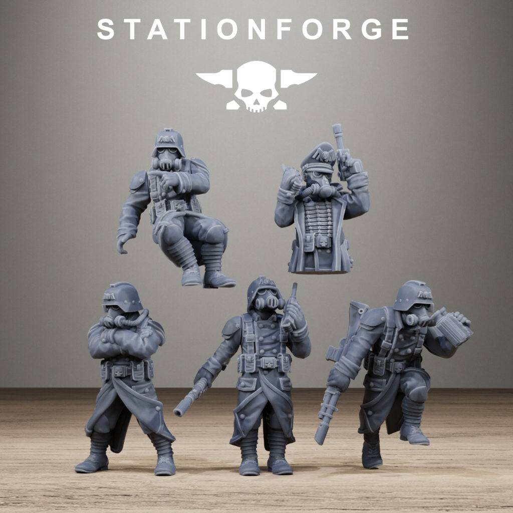 Imperial Army Grim Guard Iron Tank, proxy miniature, 28mm heroic scale unpainted resin, view 6