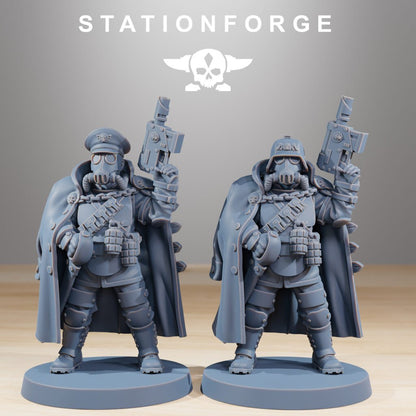 Imperial Army Grim Guard Ironclads, proxy miniature, infantry, 28mm heroic scale unpainted resin, view 2