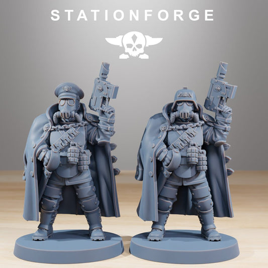 Imperial Army Grim Guard Ironclads, proxy miniature, infantry, 28mm heroic scale unpainted resin, view 2