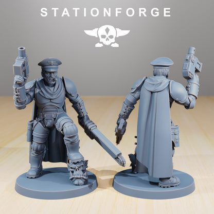 Imperial Army National Guard Commissar, proxy miniature, infantry, 28mm heroic scale unpainted resin