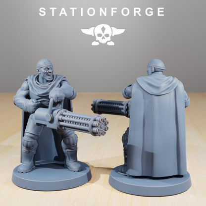 Imperial Army National Guard Gunner, proxy miniature, infantry, 28mm heroic scale unpainted resin, view 2