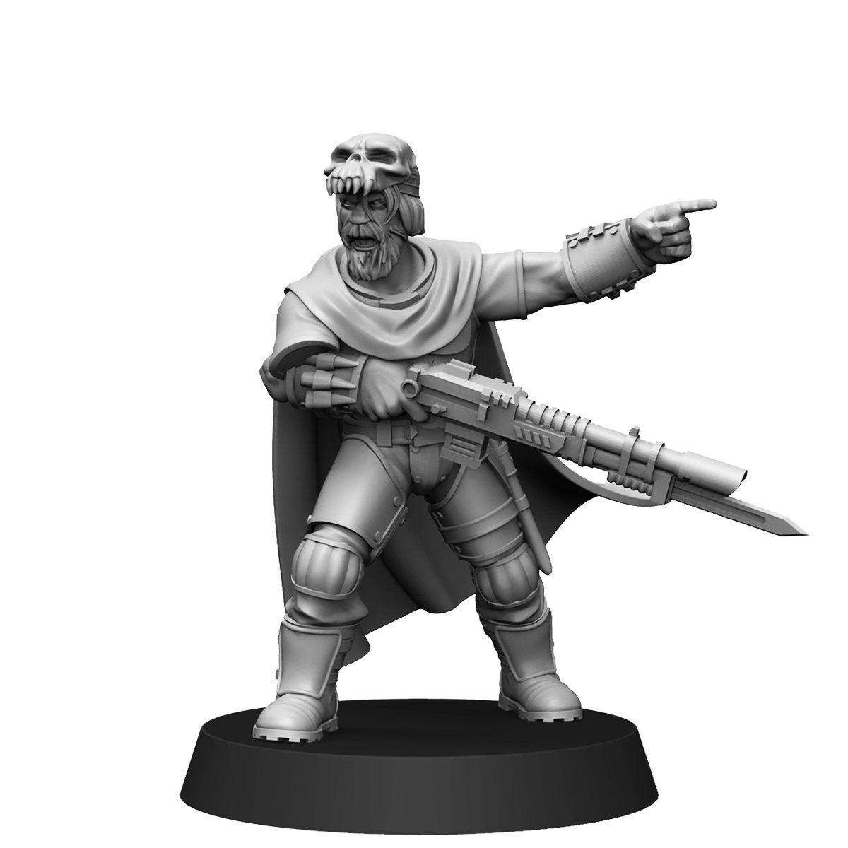 Imperial Army National Guard Hunter, proxy miniature, infantry, 28mm heroic scale unpainted resin, view 3