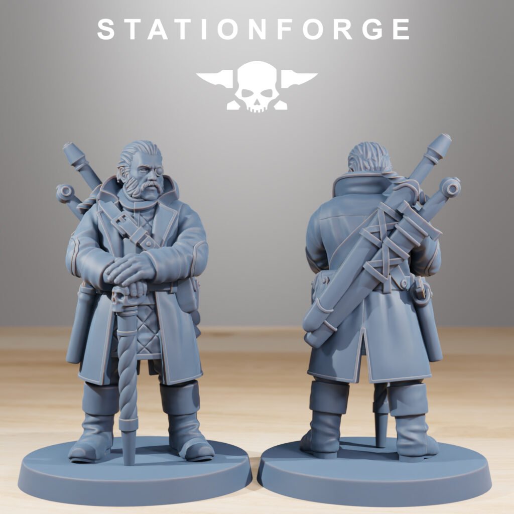 Imperial Army National Guard Royals, proxy miniature, infantry, 28mm heroic scale unpainted resin, view 5