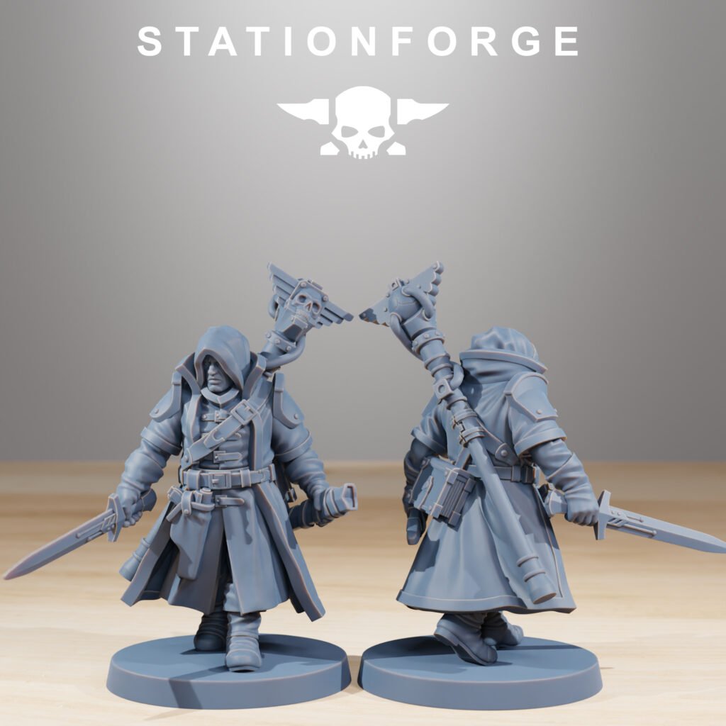 Imperial Army National Guard Royals, proxy miniature, infantry, 28mm heroic scale unpainted resin, view 6