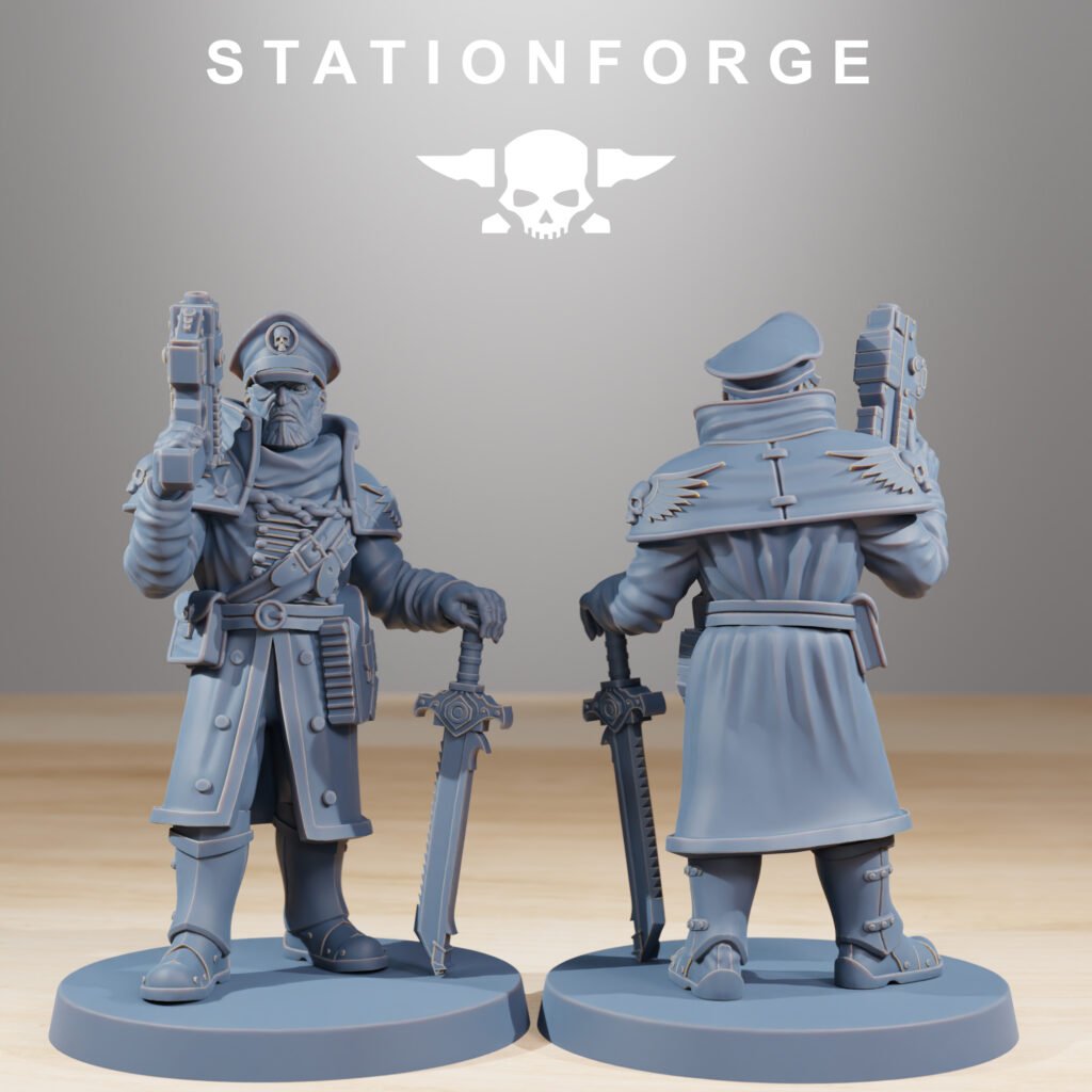 Imperial Army National Guard Royals, proxy miniature, infantry, 28mm heroic scale unpainted resin, view 8