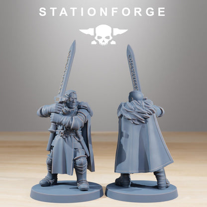 Imperial Army National Guard Royals With Sword, proxy miniature, infantry, 28mm heroic scale unpainted resin, view 2