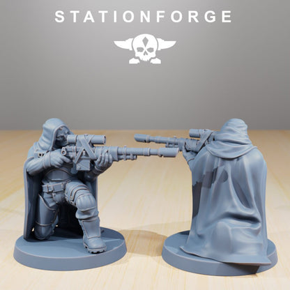 Imperial Army National Guard Sniper, proxy miniature, scout, 28mm heroic scale unpainted resin