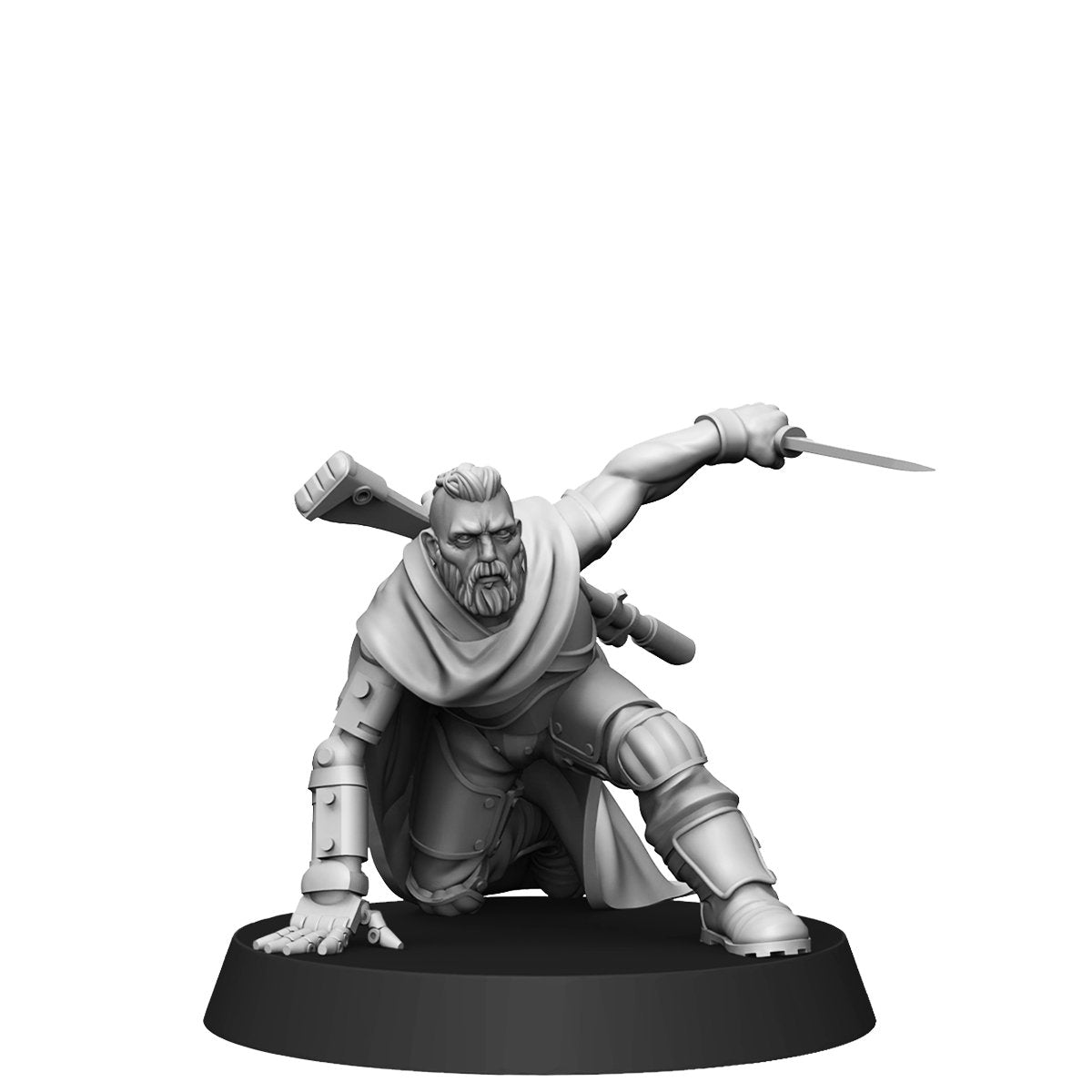Imperial Army National Guard Stalker, proxy miniature, scout, 28mm heroic scale unpainted resin, view 3