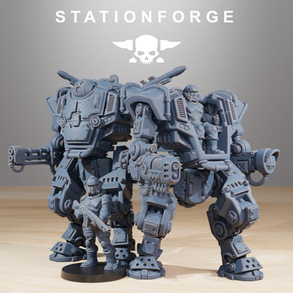 Imperial Army National Guard Warmech, proxy miniature, infantry, 28mm heroic scale unpainted resin, view 2