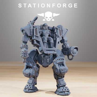 Imperial Army National Guard Warmech, proxy miniature, infantry, 28mm heroic scale unpainted resin, view 4