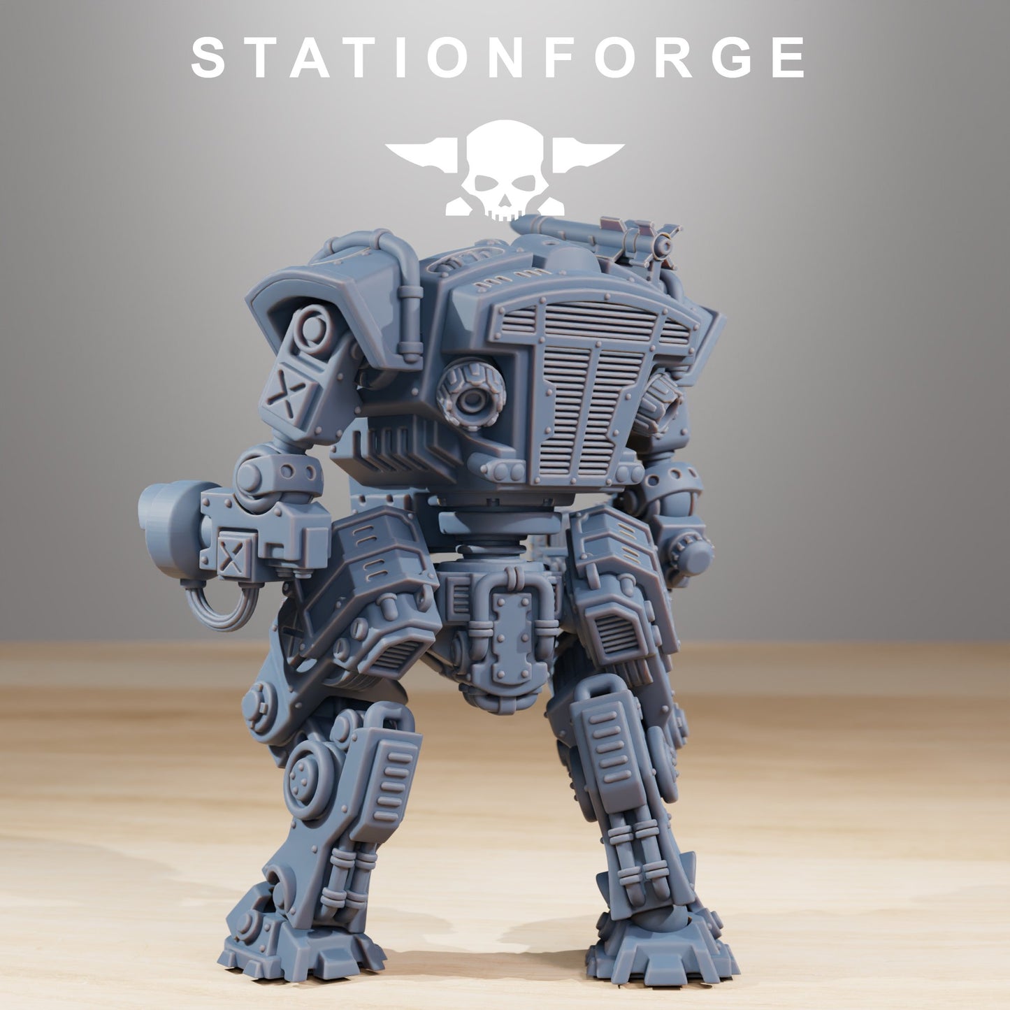 Imperial Army National Guard Warmech, proxy miniature, infantry, 28mm heroic scale unpainted resin, view 5