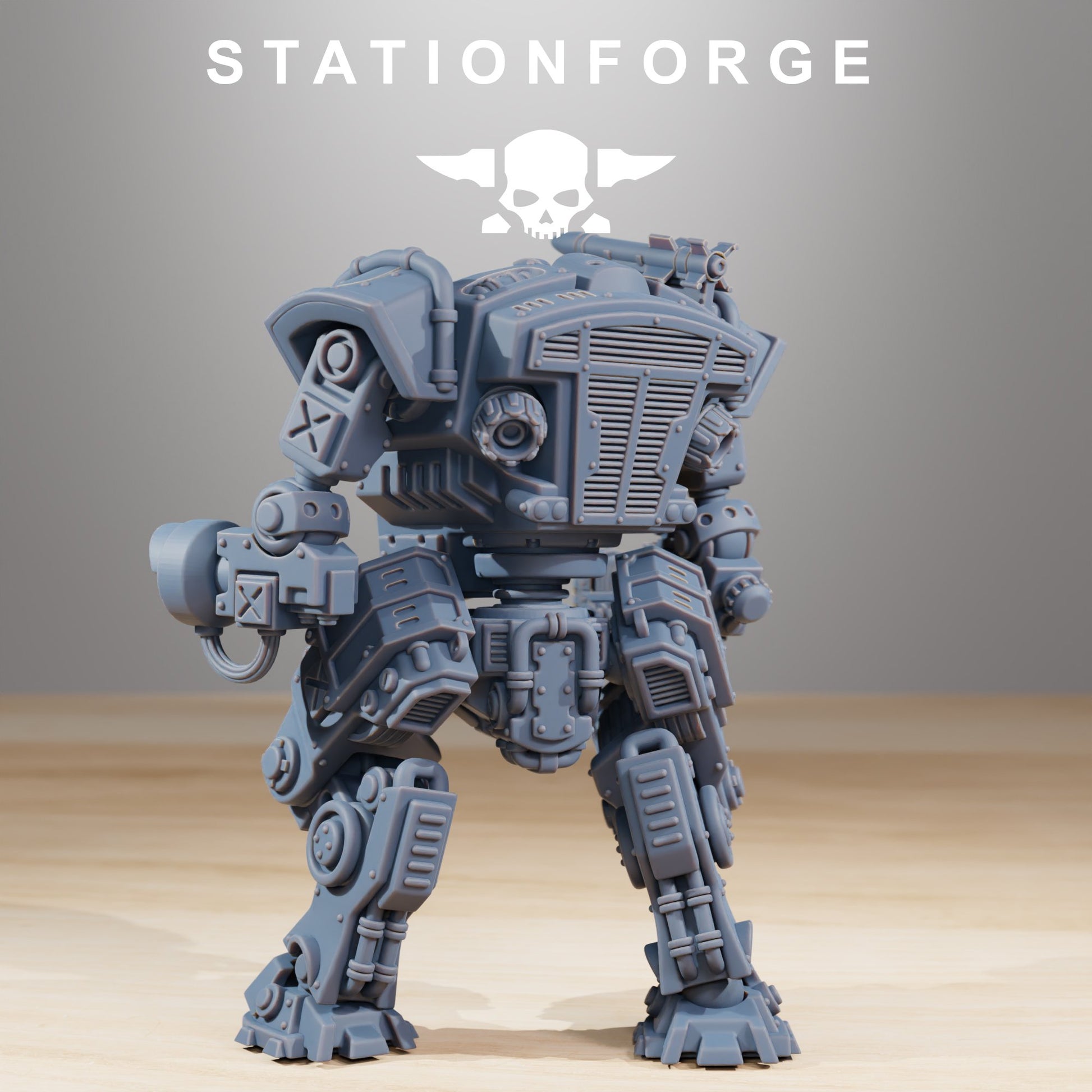 Imperial Army National Guard Warmech, proxy miniature, infantry, 28mm heroic scale unpainted resin, view 5
