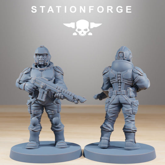 Imperial Army National Guard Warmech Pilot, proxy miniature, character, 28mm heroic scale unpainted resin, view 2