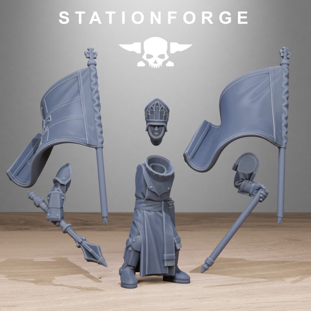 Imperial Army Royal Guard Enforces, proxy miniature, infantry, 28mm heroic scale unpainted resin, view 2