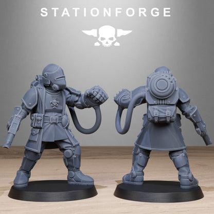 Imperial Army Royal Guard Enforces, proxy miniature, infantry, 28mm heroic scale unpainted resin, view 3