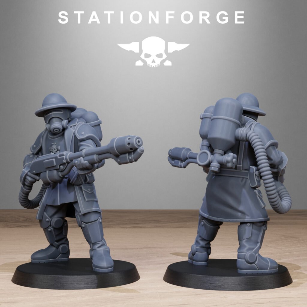 Imperial Army Royal Guard Enforces, proxy miniature, infantry, 28mm heroic scale unpainted resin, view 4