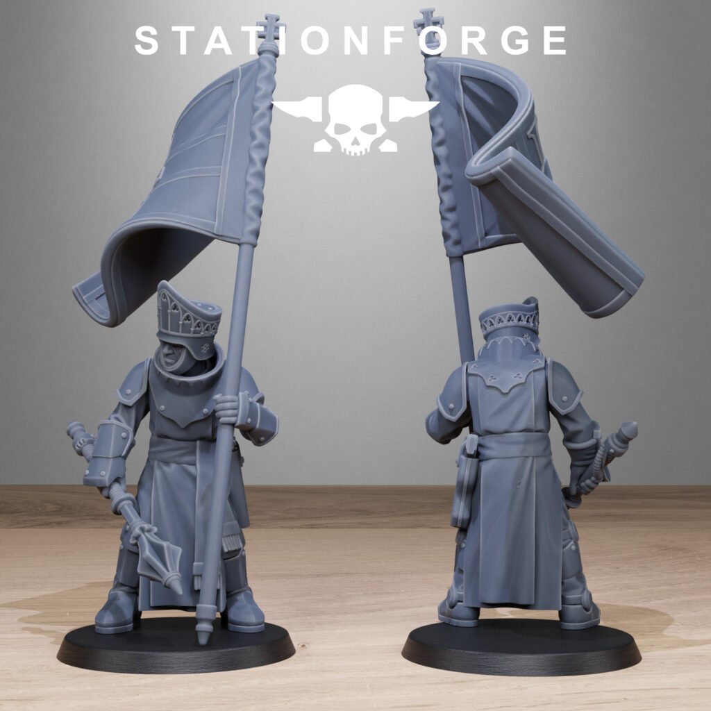 Imperial Army Royal Guard Enforces, proxy miniature, infantry, 28mm heroic scale unpainted resin, view 5