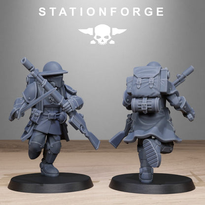 Imperial Army Royal Guard Enforces, proxy miniature, infantry, 28mm heroic scale unpainted resin, view 6