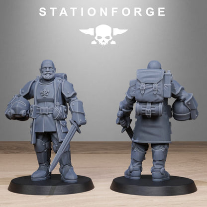 Imperial Army Royal Guard Enforces, proxy miniature, infantry, 28mm heroic scale unpainted resin, view 8