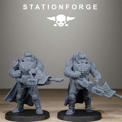 Imperial Army Vaskar Heavy Squad, proxy miniature, 28mm heroic scale unpainted resin, view 6