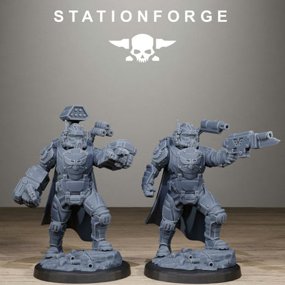 Imperial Army Vaskar Heavy Squad, proxy miniature, 28mm heroic scale unpainted resin, view 9